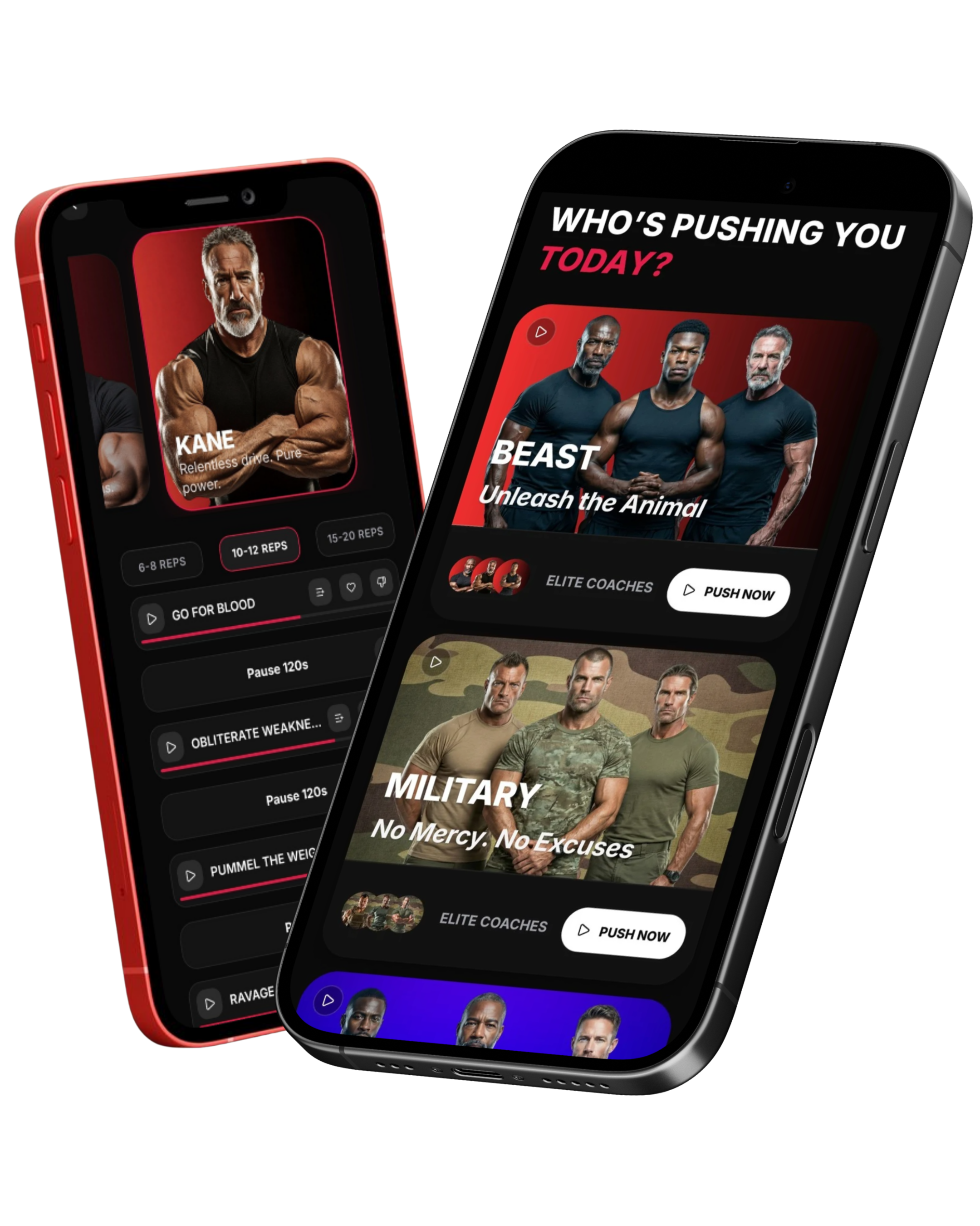 FistMode app on layered smartphones